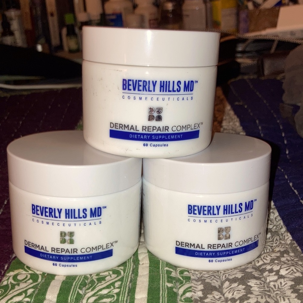 THREE bottles of Beverly Hills MD Dermal Repair Complex